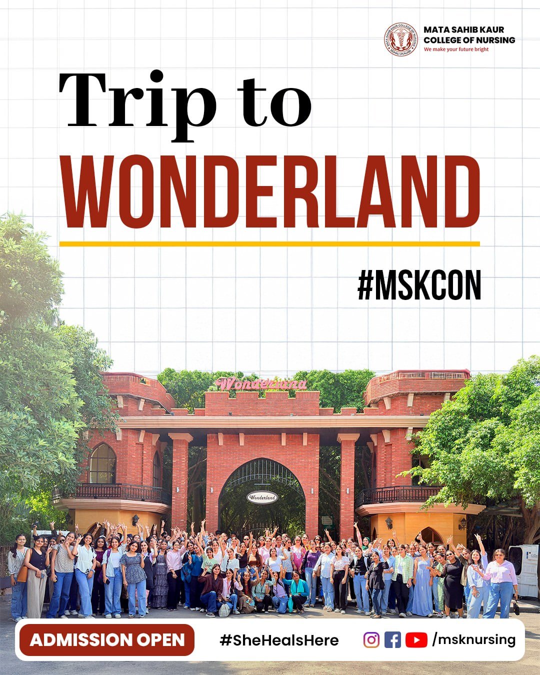 Endless Memories at Wonderland, Jalandhar Our nursing students took a well-deserved break with a