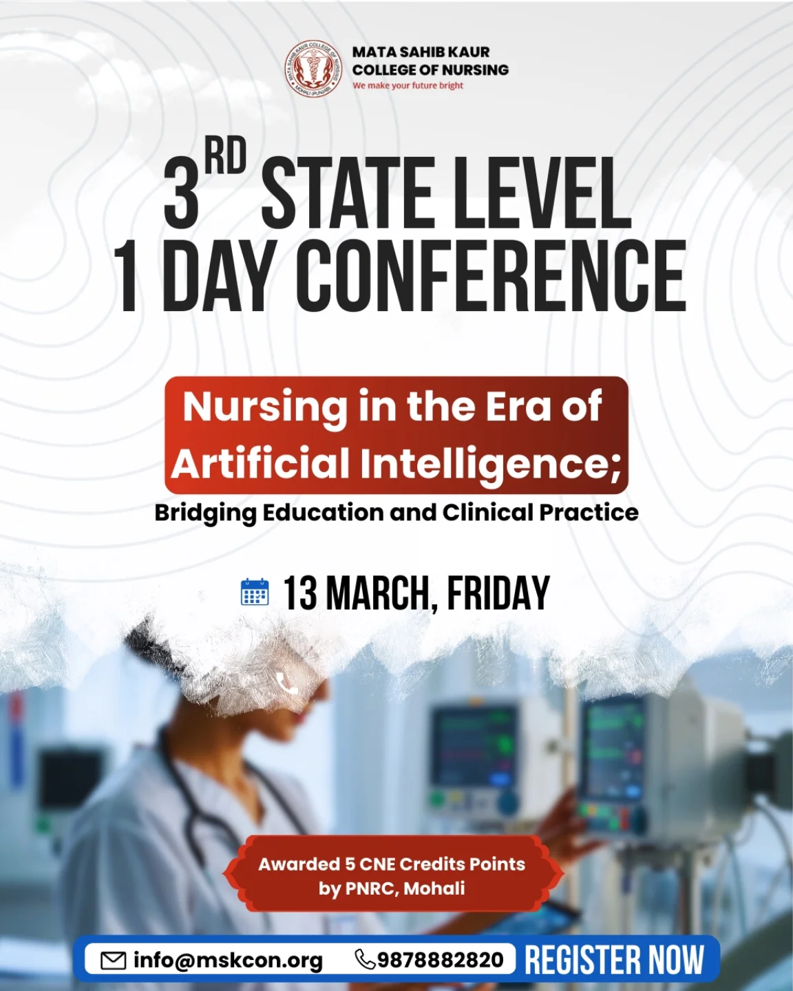 Join the 3rd State Level One Day Conference onNursing in the Era of Artificial Intelligence_Bri
